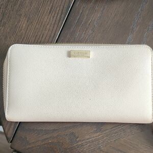 Kate Spade Ivory Zip-Around Wallet